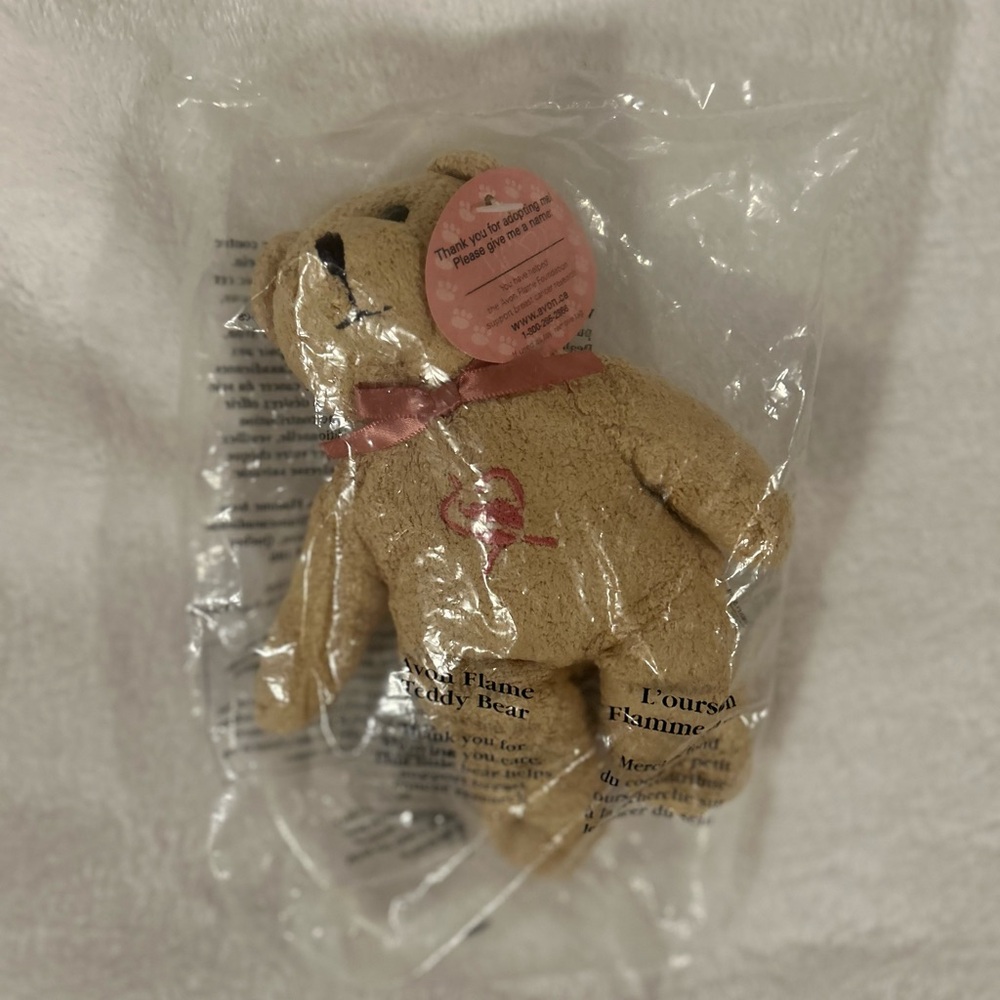 Avon Plush Bear with Pink Ribbon